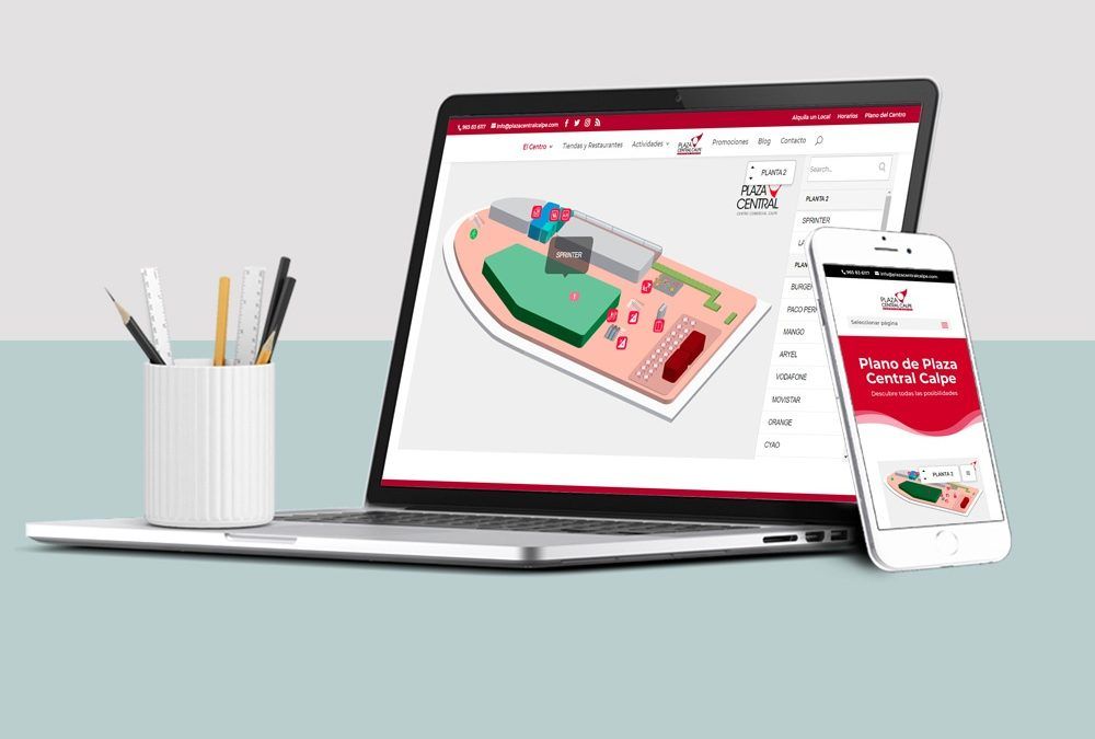 Plaza Central Calpe: Diseño y programación web con directorio de tiendas